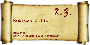 Kubicza Zilia névjegykártya